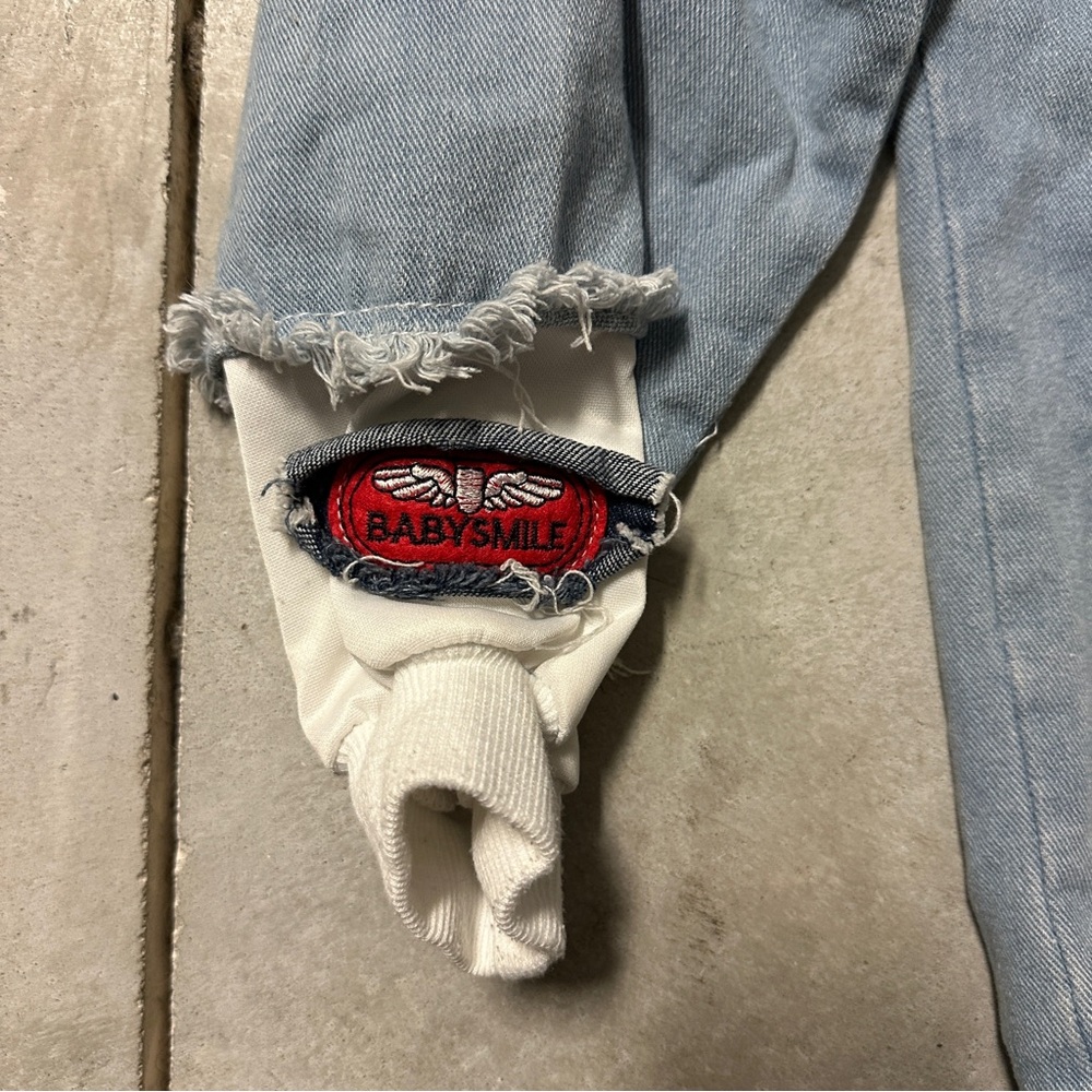 Hoodie Denim Jacket Sweatshirt - Picture 5 of 15